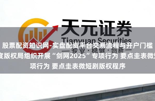 股票配资知识网-实盘配资平台交易流程与开户门槛全面解析 国度版权局组织开展“剑网2025”专项行为 要点圭表微短剧版权程序