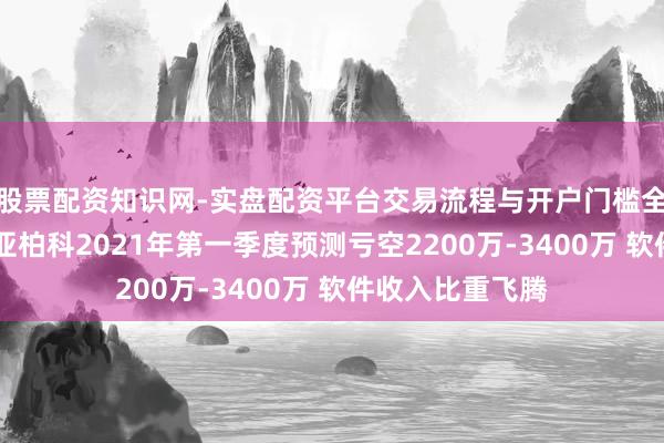 股票配资知识网-实盘配资平台交易流程与开户门槛全面解析 好意思亚柏科2021年第一季度预测亏空2200万-3400万 软件收入比重飞腾